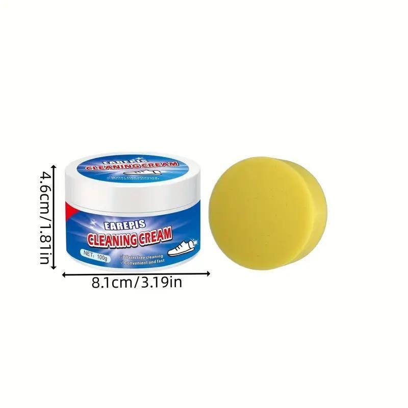 Multipurpose Whitening Cleaning Cream – Deep Stain Remover with Sponge