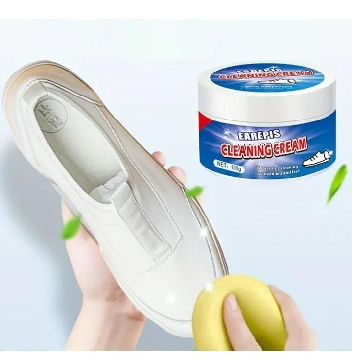 Multipurpose Whitening Cleaning Cream – Deep Stain Remover with Sponge
