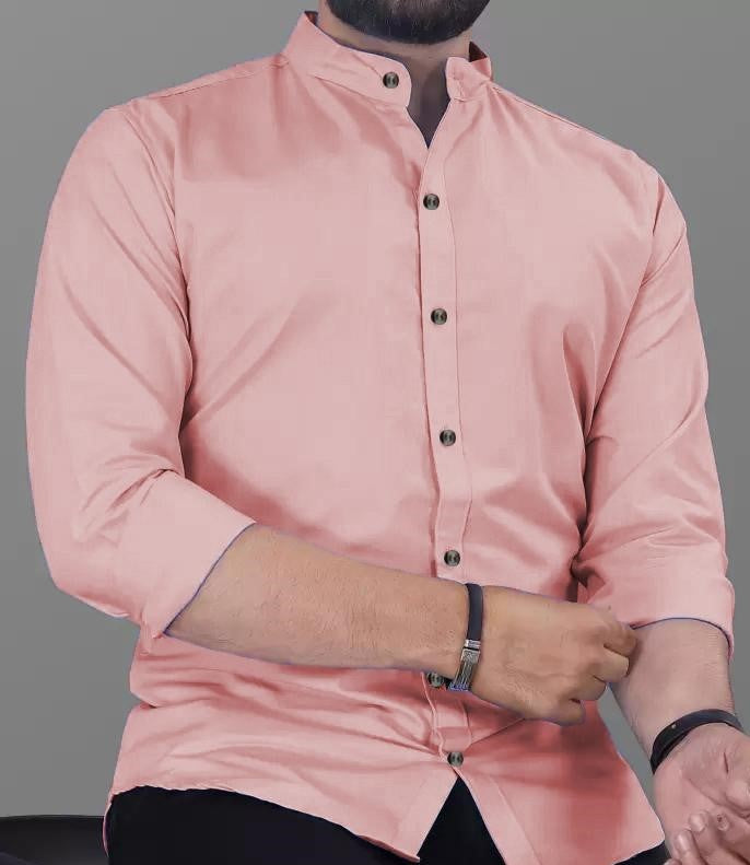 Men’s Peach Slim Fit Formal Shirt – Stylish & Comfortable Office Wear