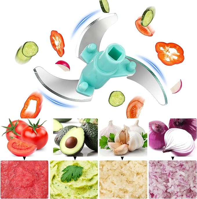 3 Blade Vegetable Chopper (500ml) – Onion Cutter & Kitchen Slicer Tool