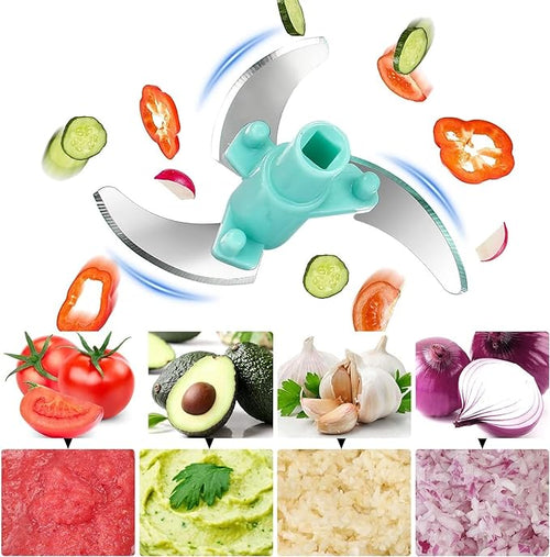 3 Blade Vegetable Chopper (500ml) – Onion Cutter & Kitchen Slicer Tool