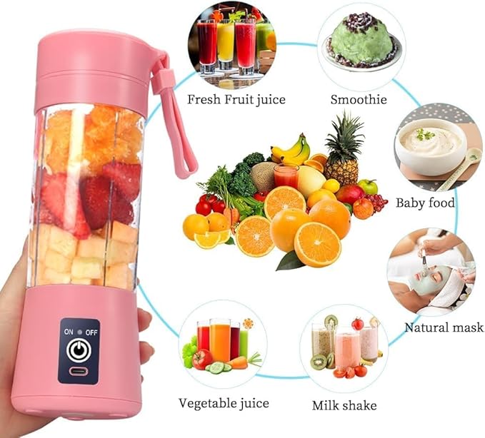 Electric Portable Juicer – Fresh Juice Anytime, Anywhere (USB Rechargeable)