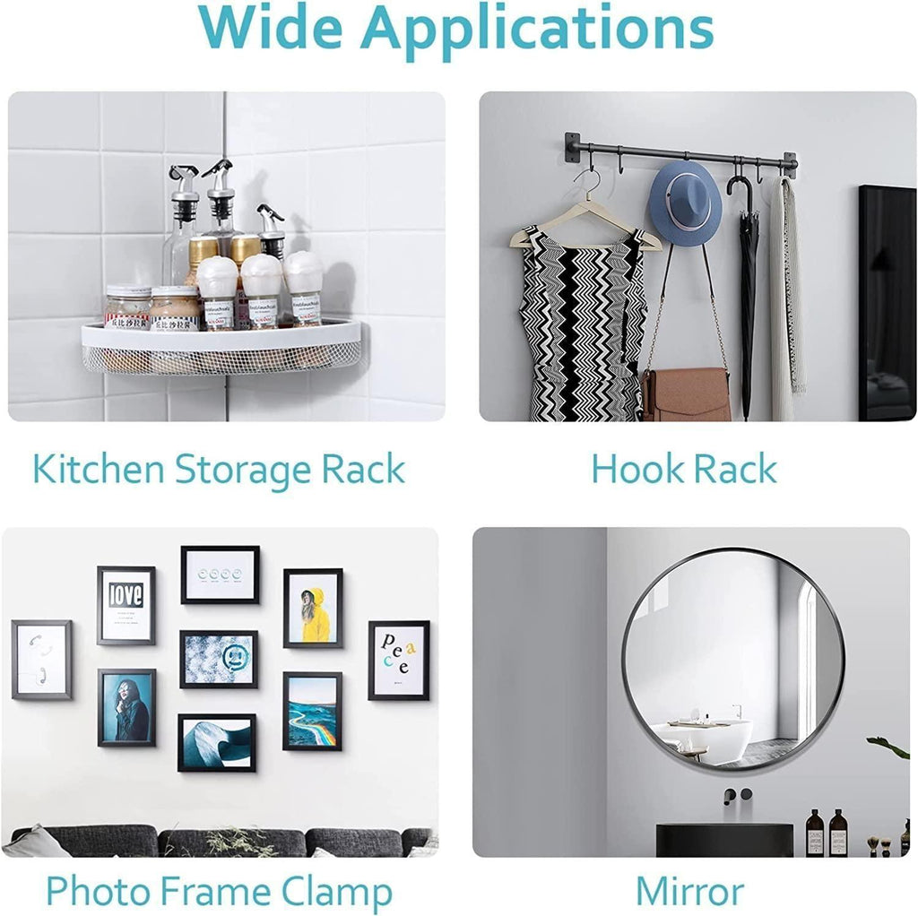 Heavy Duty Wall Hooks Set – Multi-Purpose Hanging Hooks for Home (Pack of 10)