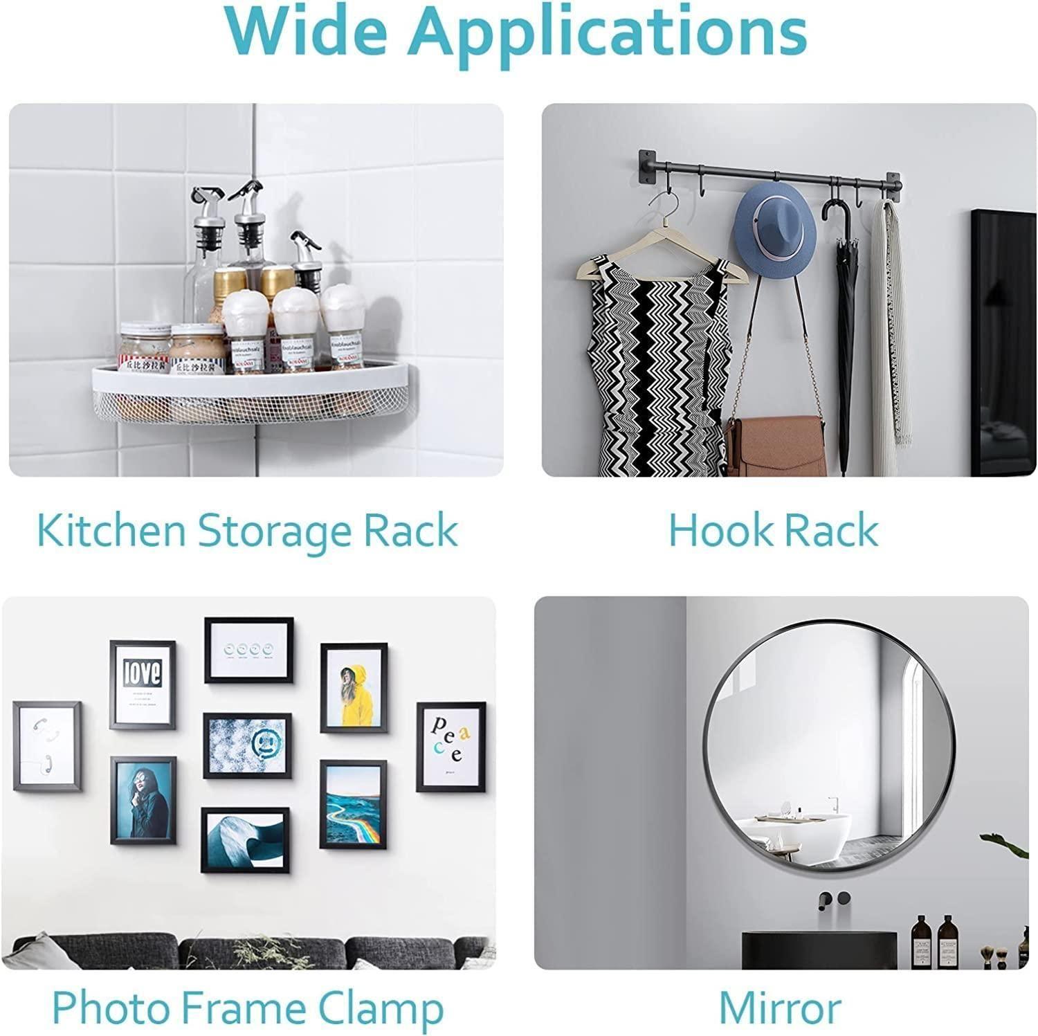 Heavy Duty Wall Hooks Set – Multi-Purpose Hanging Hooks for Home (Pack of 10)