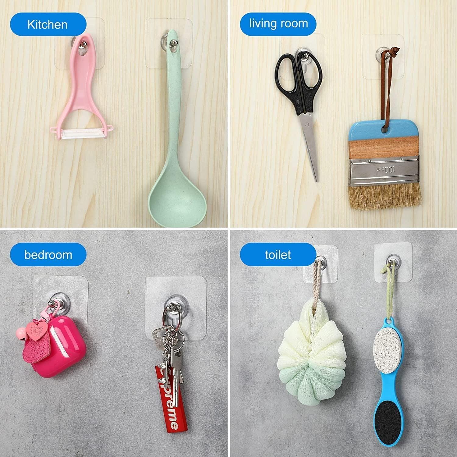 Heavy Duty Wall Hooks Set – Multi-Purpose Hanging Hooks for Home (Pack of 10)
