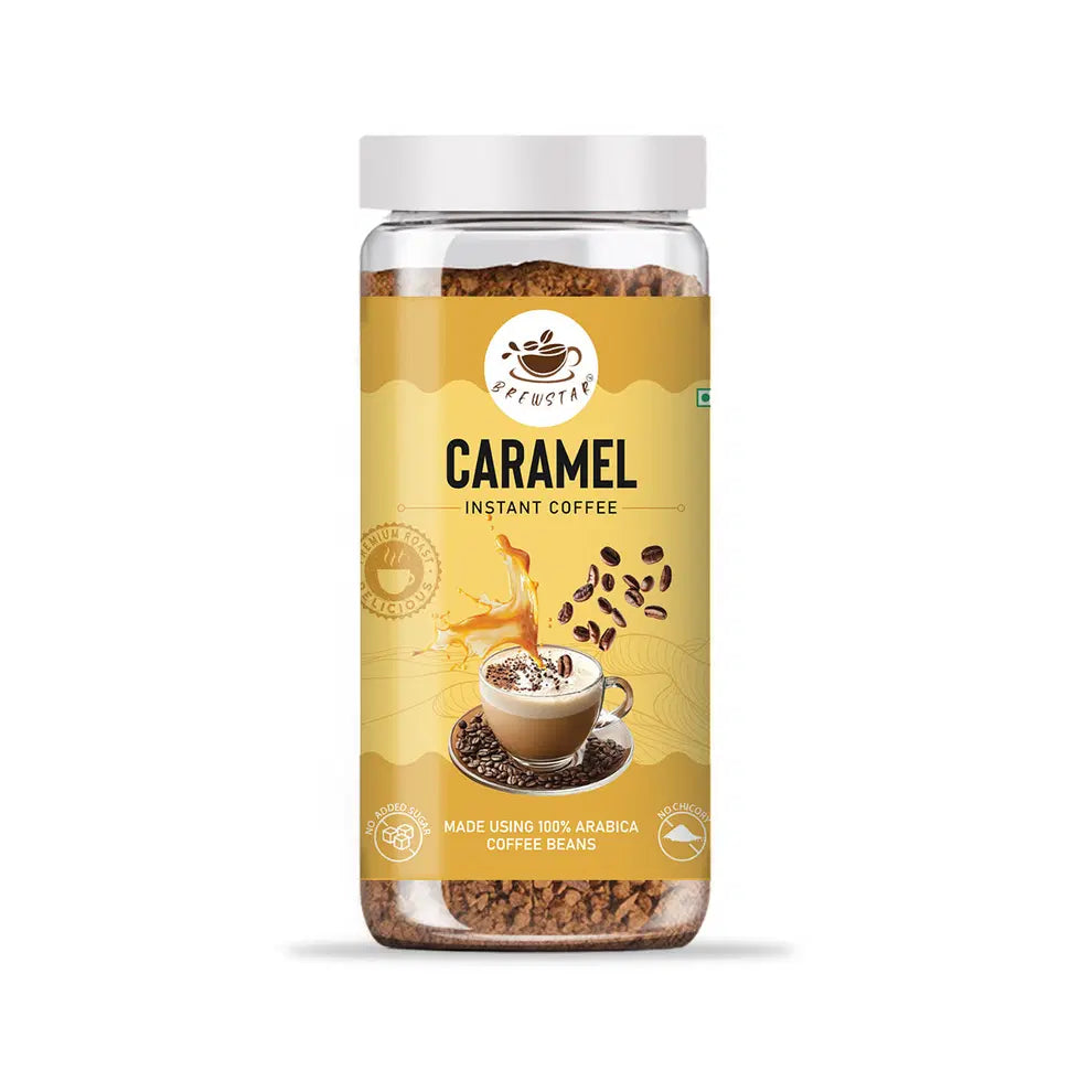 Caramel Instant Coffee – Rich Aroma & Smooth Taste (100g)