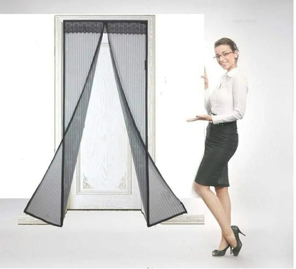 Magnetic Mosquito Mesh Door Curtain – Foldable Anti-Insect Door Net