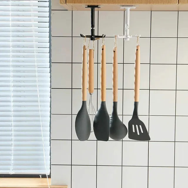 360° Adjustable Wall Hooks – Strong Adhesive Multi-Use Holder (Pack of 10)