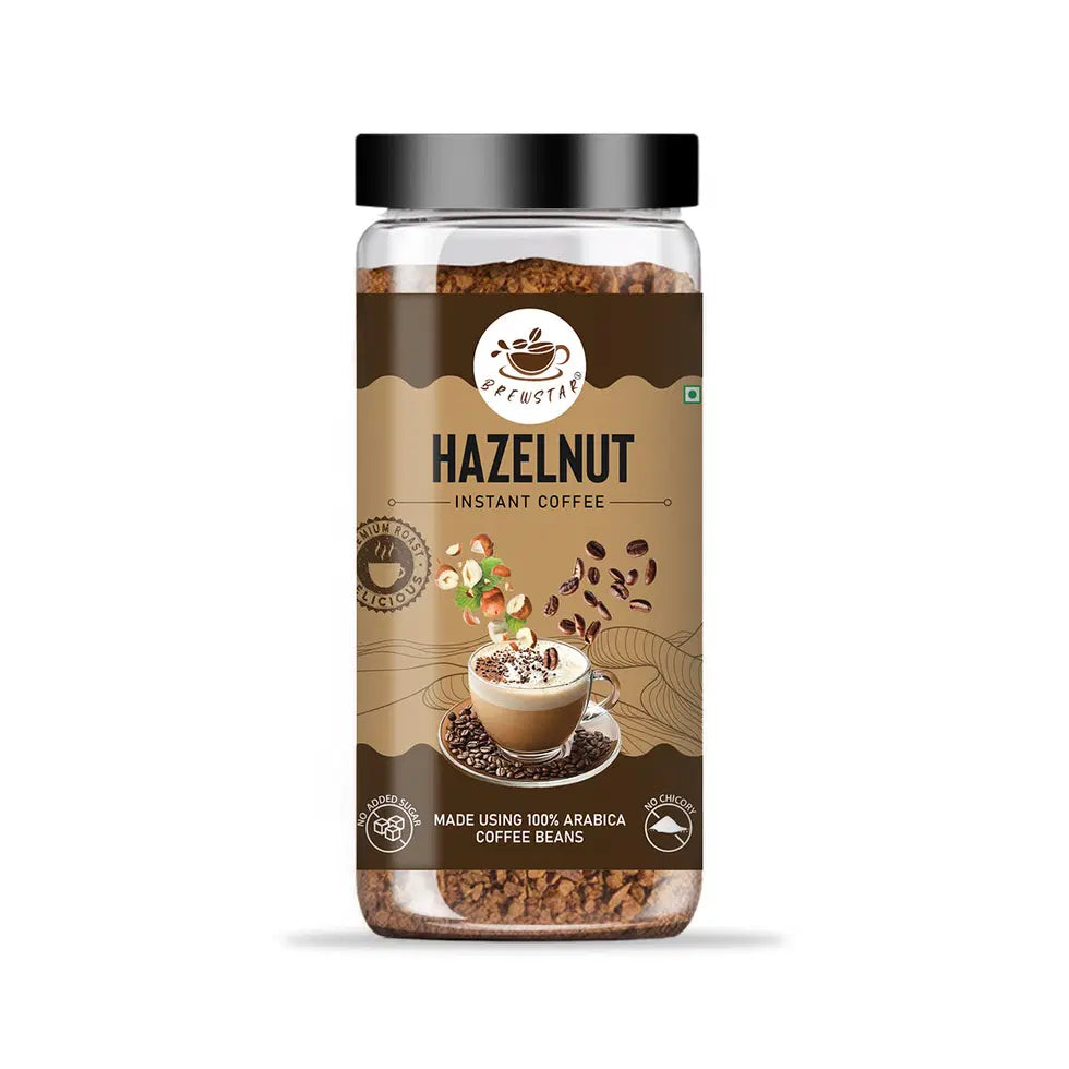 Crunchy Hazelnut Instant Coffee – Smooth, Nutty & Aromatic (100g)