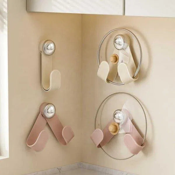 Pot Lid Holder with Suction – Space Saving Kitchen Organizer (No Drill)