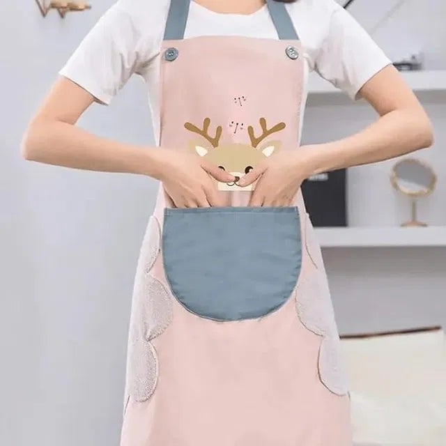 Waterproof Kitchen Apron for Women – Oil & Stain Resistant Cooking Apron