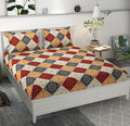 Premium Microfiber Double Bedsheet Set – Soft, Elastic Fit with 2 Pillow Covers (King Size) (70X76X6 Inches)