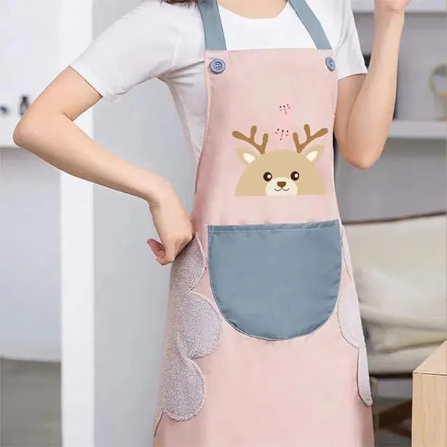 Waterproof Kitchen Apron for Women – Oil & Stain Resistant Cooking Apron