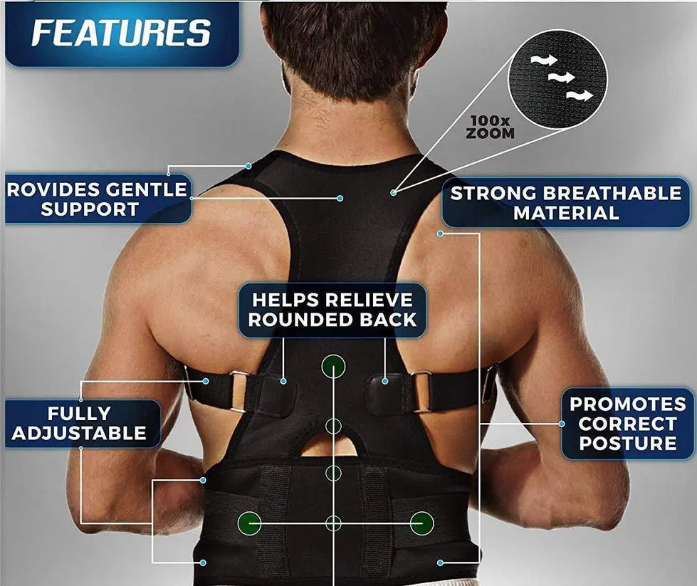 Adjustable Back Posture Corrector – Spine Support Belt for Pain Relief