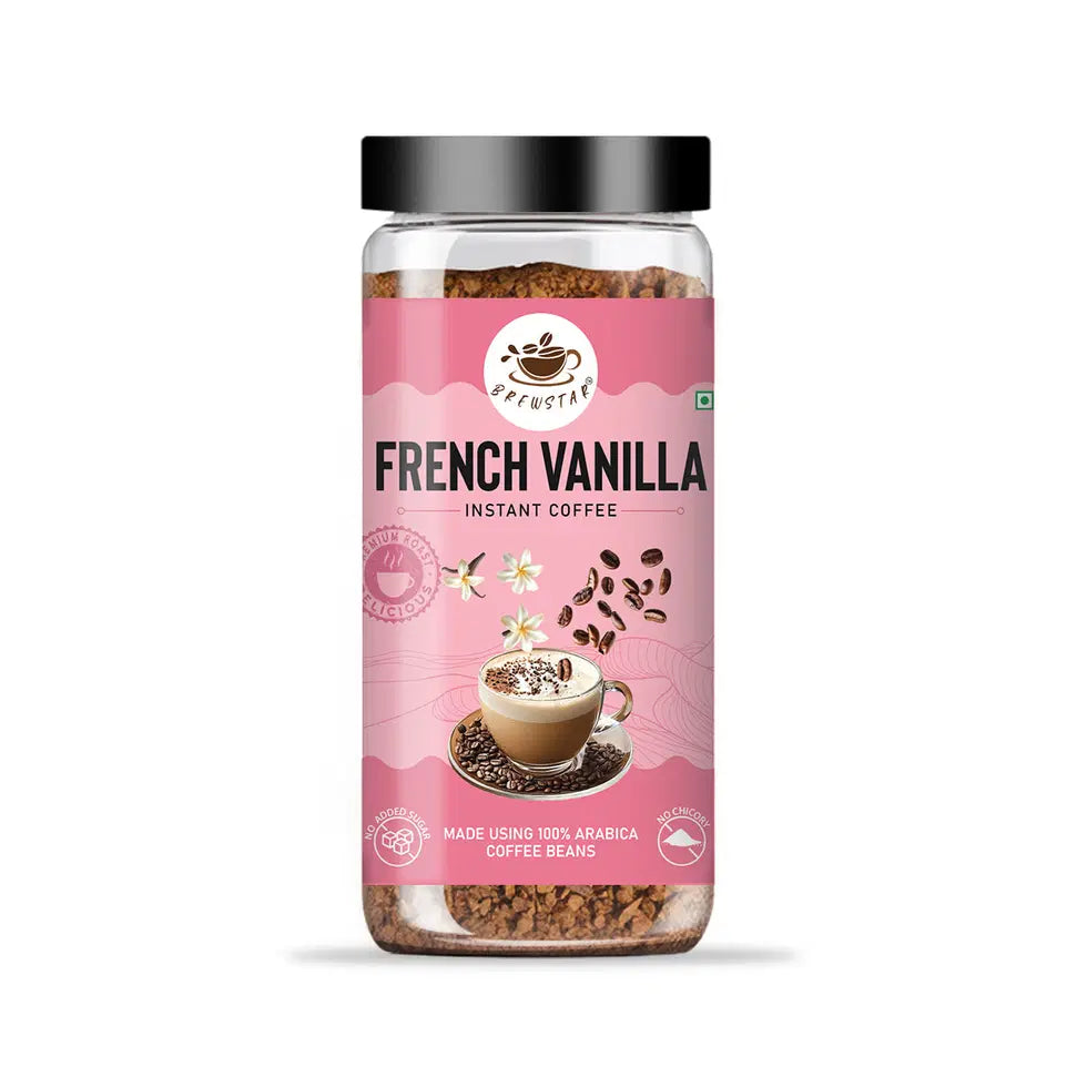 French Vanilla Instant Coffee – Smooth, Creamy & Aromatic (100g)