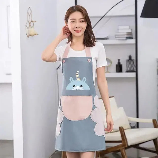 Waterproof Kitchen Apron for Women – Oil & Stain Resistant Cooking Apron