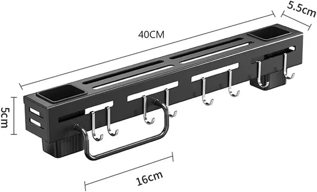 Wall-Mounted Magnetic Knife Holder – Space Saving Kitchen Organizer