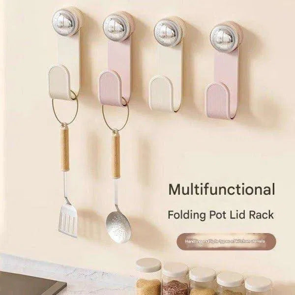 Pot Lid Holder with Suction – Space Saving Kitchen Organizer (No Drill)