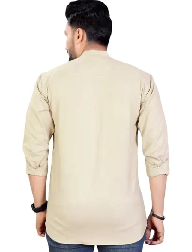 Men’s Slim Fit Cotton Short Kurta Combo – Stylish Casual Wear (Pack of 2)